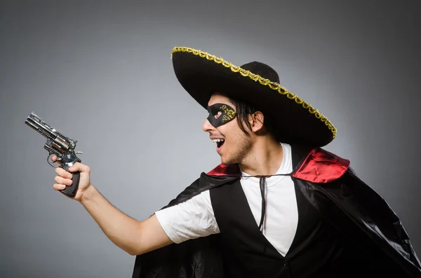 Person mit Sombrero-Hut in lustigem Konzept — Stockfoto