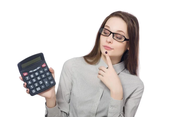 Woman in business concept isolated on white — Stock Photo, Image