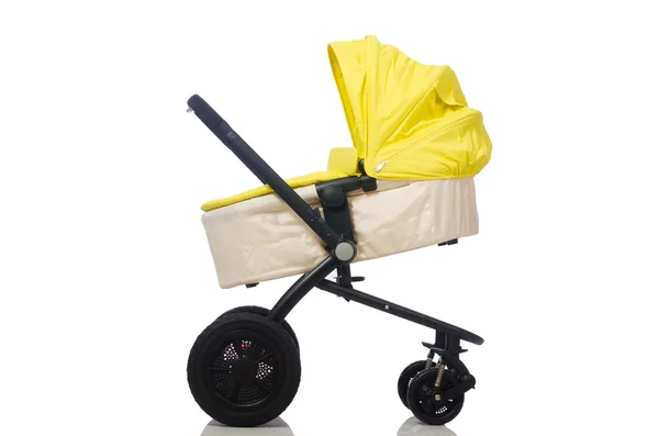 Pram criança isolado no fundo branco — Fotografia de Stock