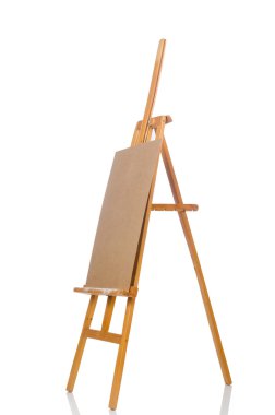 Beyaz arkaplanda Easel izole