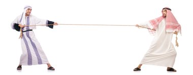 Halat konsepti üzerine beyaz