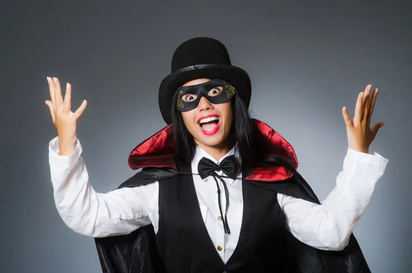 Woman magician in funny concept — Stock Photo, Image