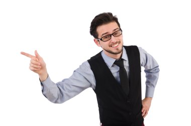 ofis çalışanı üzerinde beyaz izole