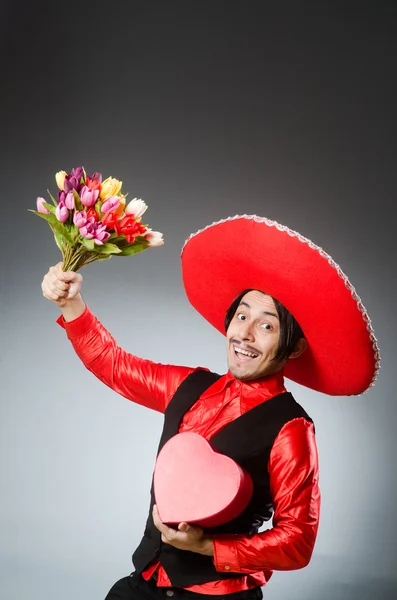 Persona che indossa cappello sombrero in concetto divertente — Foto Stock