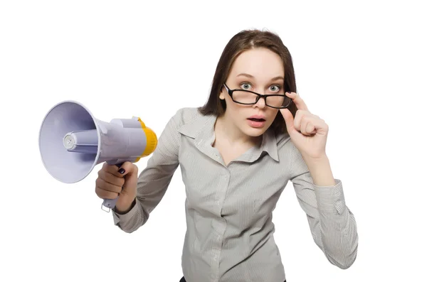 Femme en entreprise concept isolé sur blanc — Photo