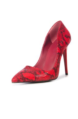 üzerinde beyaz izole kadın ayakkabı