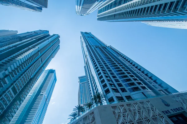 Tall Dubai Marina skyscrapers in UAE — Stock Photo, Image