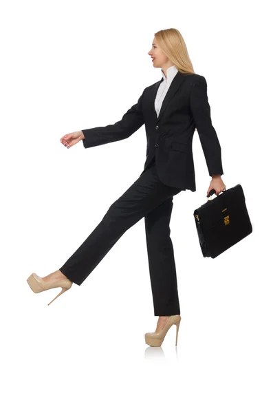 Vrouw zakenman geïsoleerd op wit — Stockfoto