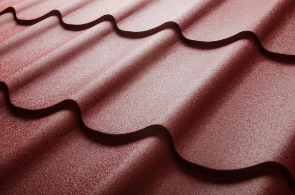 Close up of metal roof tile — Stock Photo, Image