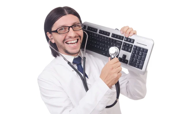 IT technician in security concept Stock Image