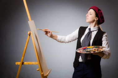 Kadın sanatçı sanat kavram