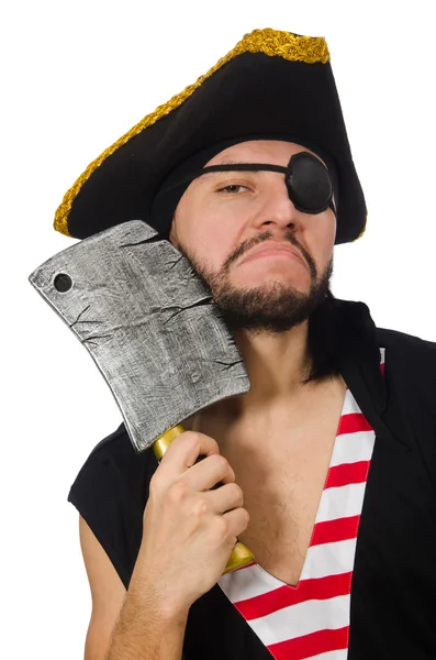 Uomo pirata con ascia — Foto Stock