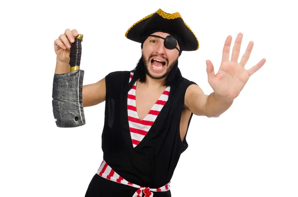 Hombre pirata con hacha — Foto de Stock