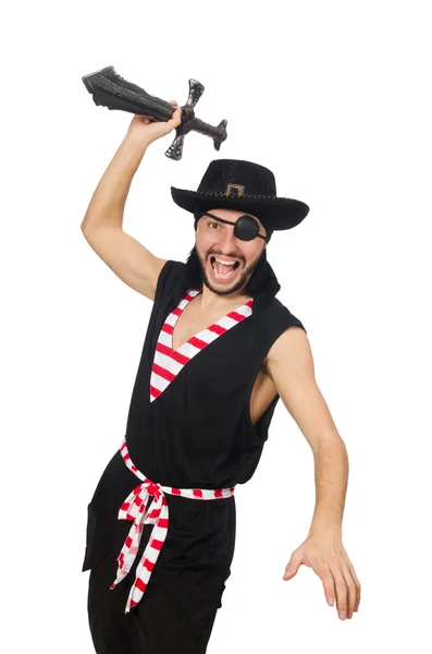Uomo pirata con spada — Foto Stock
