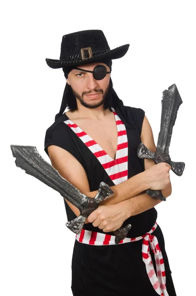 Homme pirate avec des épées — Photo