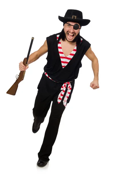 Man piraat met geweer — Stockfoto