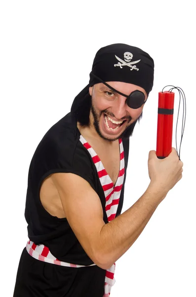 Uomo pirata con esplosivi — Foto Stock