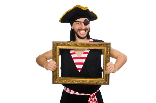 Смешной пират с рамкой — стоковое фото