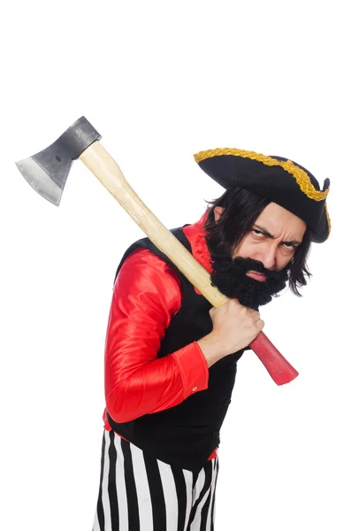 Funny pirate with axe — Stock Photo, Image