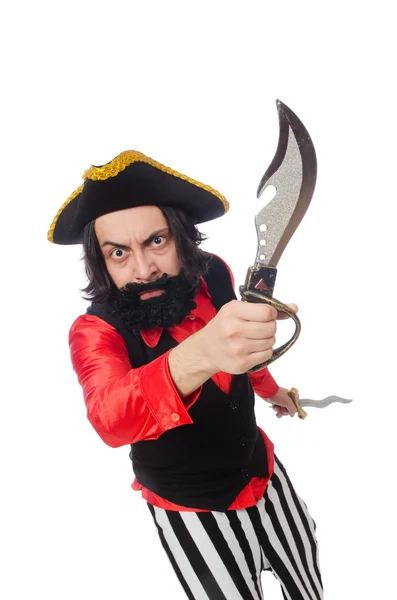Rolig pirat med kniv — Stockfoto