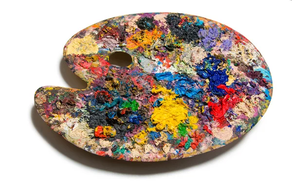 Artist palette isolated on the white — Stock Photo, Image