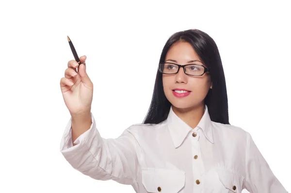 Mujer joven en concepto de negocio — Foto de Stock