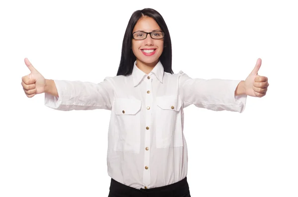 Mujer joven en concepto de negocio — Foto de Stock