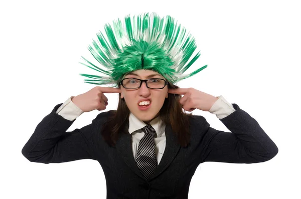 Funny businesswoman in business — Stock Photo, Image