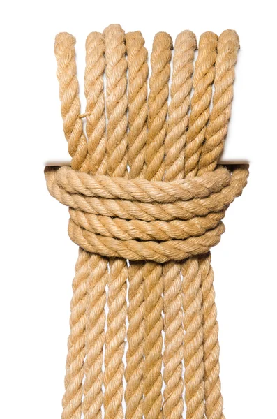 白い背景に孤立したロープ — ストック写真