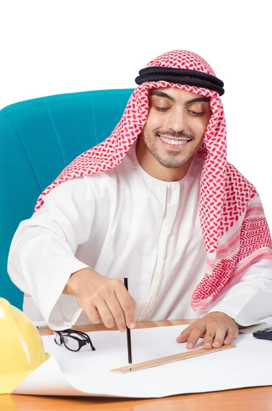 Arabe travaillant dans le bureau — Photo