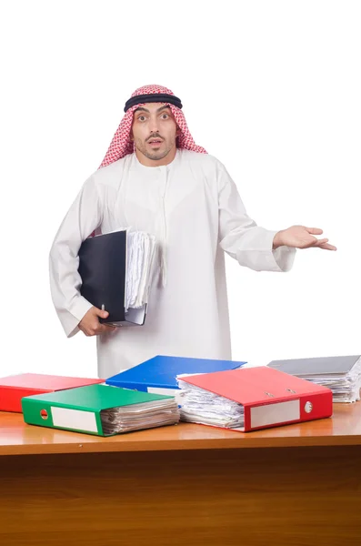 Arab pracujący w biurze — Zdjęcie stockowe