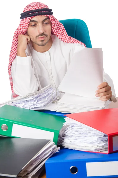 Arabe travaillant dans le bureau — Photo