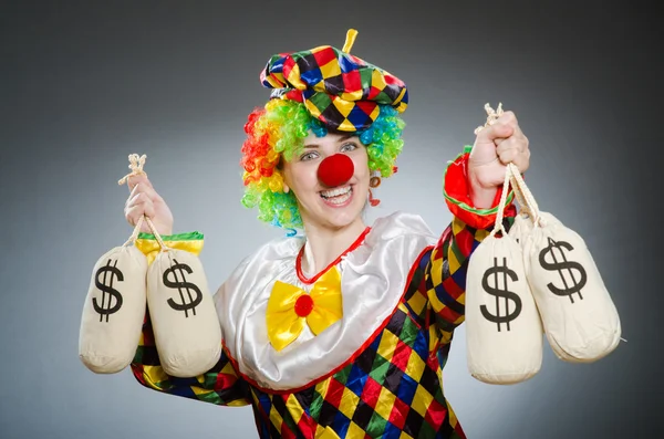 Clown divertente in concetto comico — Foto Stock