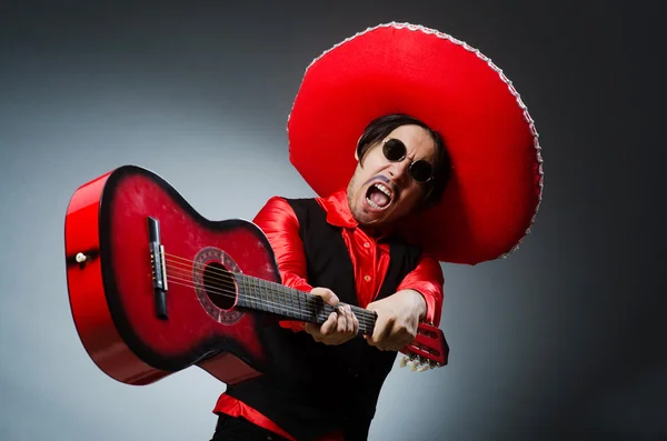 Person wearing sombrero hat in funny concept — Stock Photo, Image