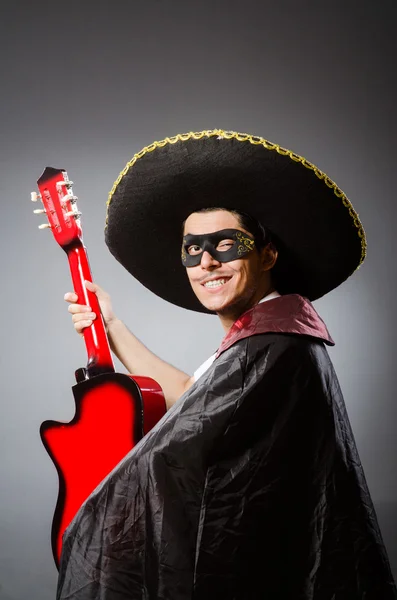 Person wearing sombrero hat in funny concept — Stock Photo, Image