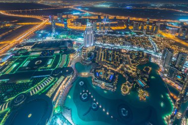 Gün batımında Dubai 'nin Panoraması