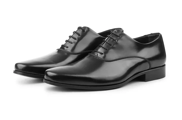 Zapatos masculinos negros aislados en blanco — Foto de Stock