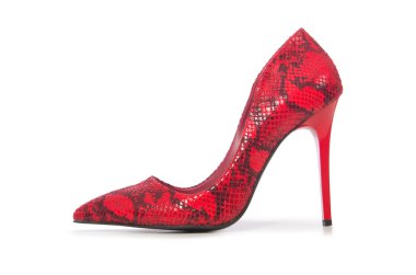 üzerinde beyaz izole kadın ayakkabı