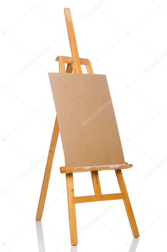 Easel isolated on the white background