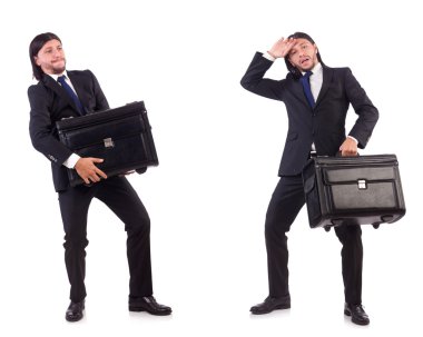 Beyazlar üzerinde seyahat eden bir iş adamı