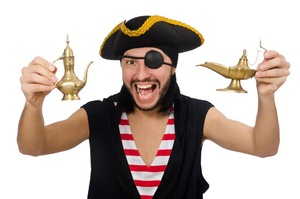 Man pirate isolated on the white background — Stock Photo, Image