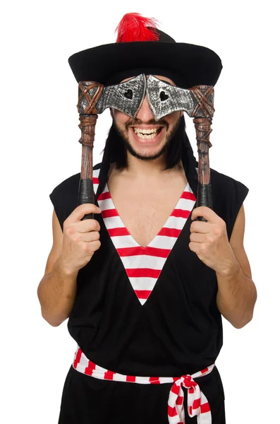 Man pirate isolated on the white background — Stock Photo, Image