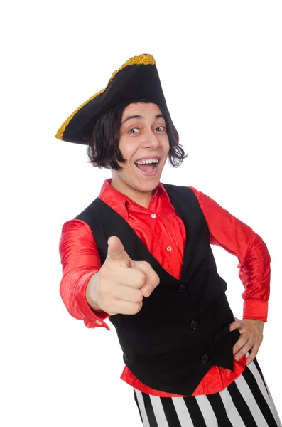 Funny pirate isolated on the white — Stock Photo, Image