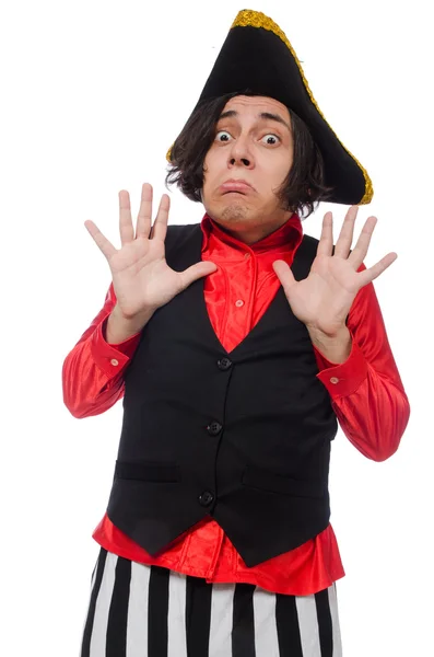 Funny pirate isolated on the white — Stock Photo, Image