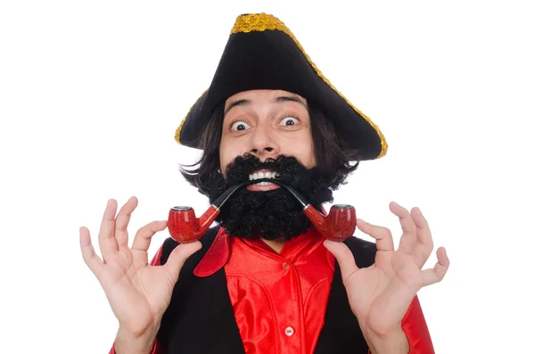 Funny pirate isolated on the white — Stock Photo, Image