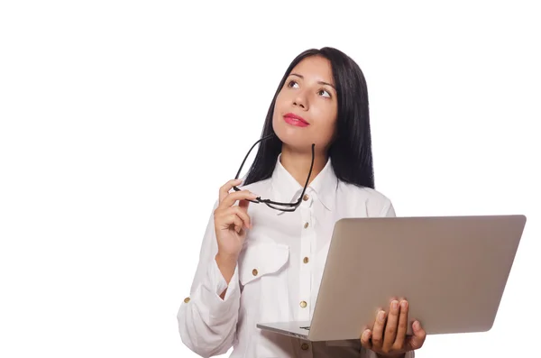 Mujer joven en concepto de negocio — Foto de Stock