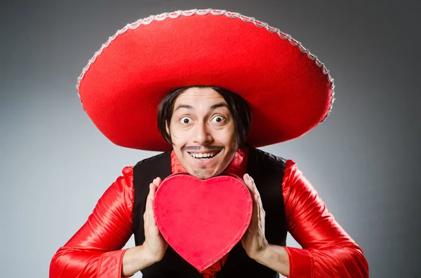 Person wearing sombrero hat in funny concept — Stock Photo, Image