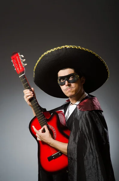 Person wearing sombrero hat in funny concept — Stock Photo, Image