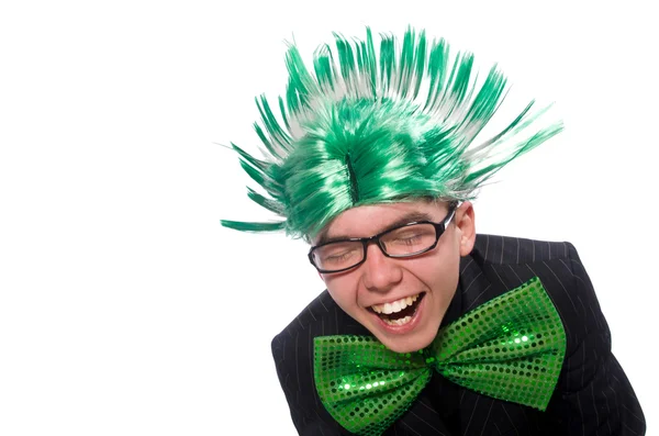 Funny man with mohawk hairstyle — Stock Photo, Image