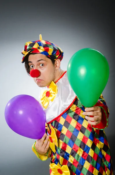 Grappige clown in komisch concept — Stockfoto